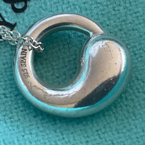Authentic Tiffany Elsa Peretti Eternal Circle pendant and chain necklace - Picture 5 of 5
